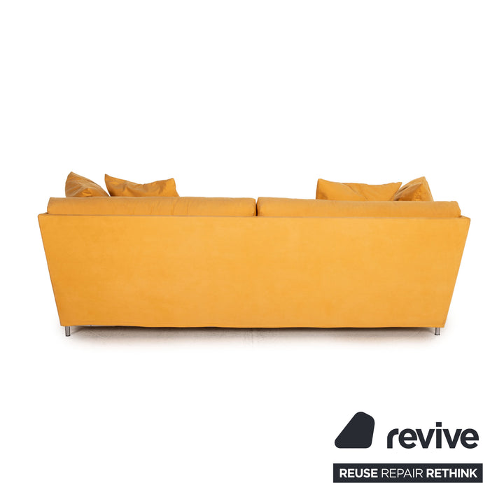 Brühl &amp; Sippold fabric sofa ocher four-seater couch