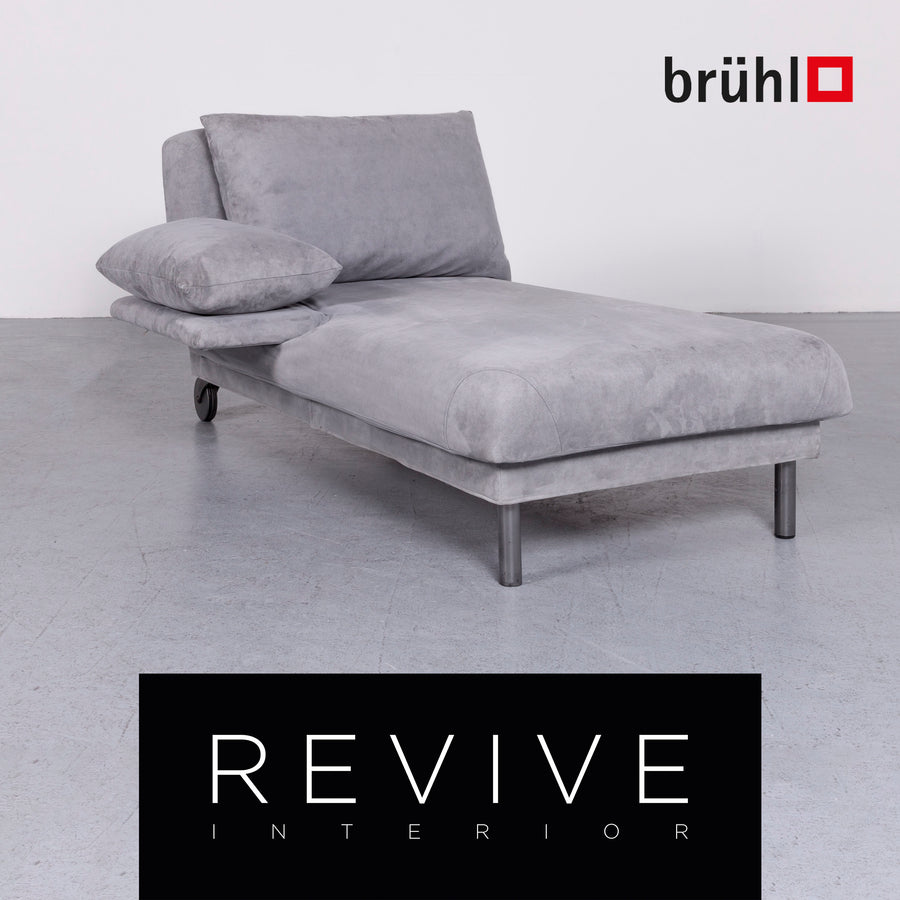 Brühl Tam Designer Stoff Liege Grau Couch #7036