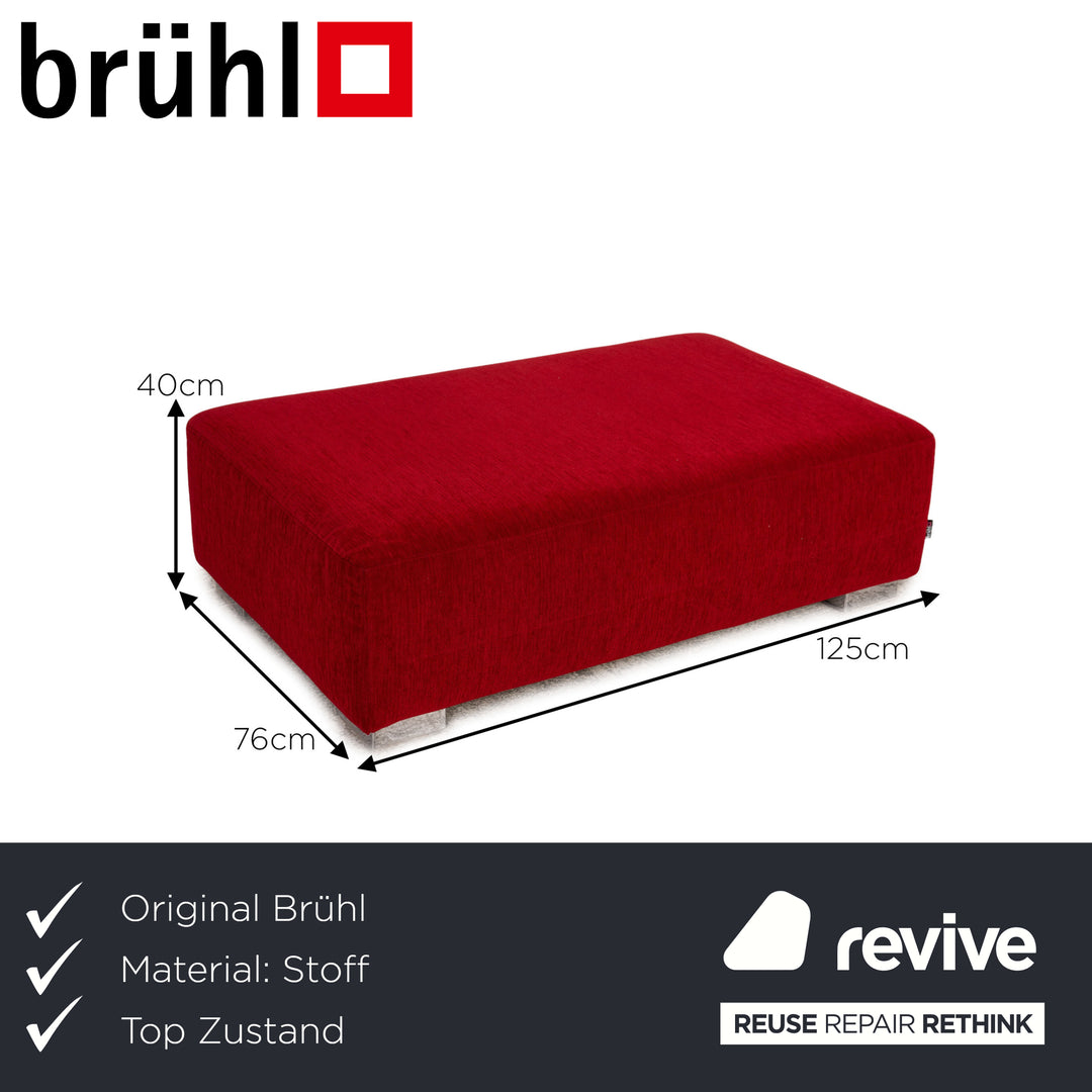 Brühl Stoff Hocker Rot