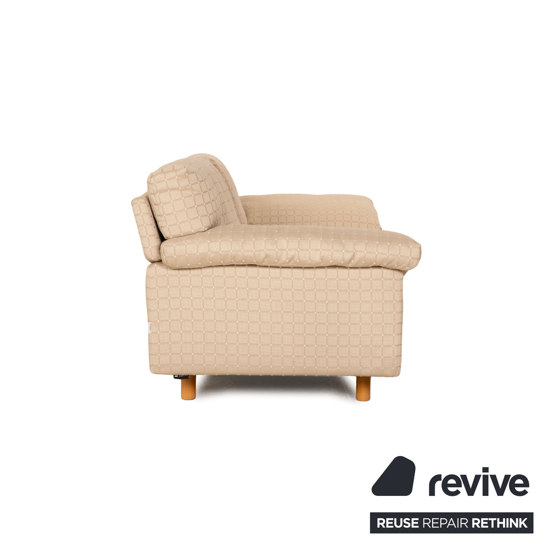 Brühl Stoff Zweisitzer Creme Sofa Couch