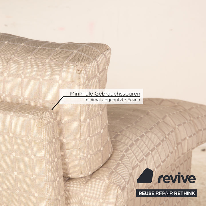 Brühl Stoff Zweisitzer Creme Sofa Couch