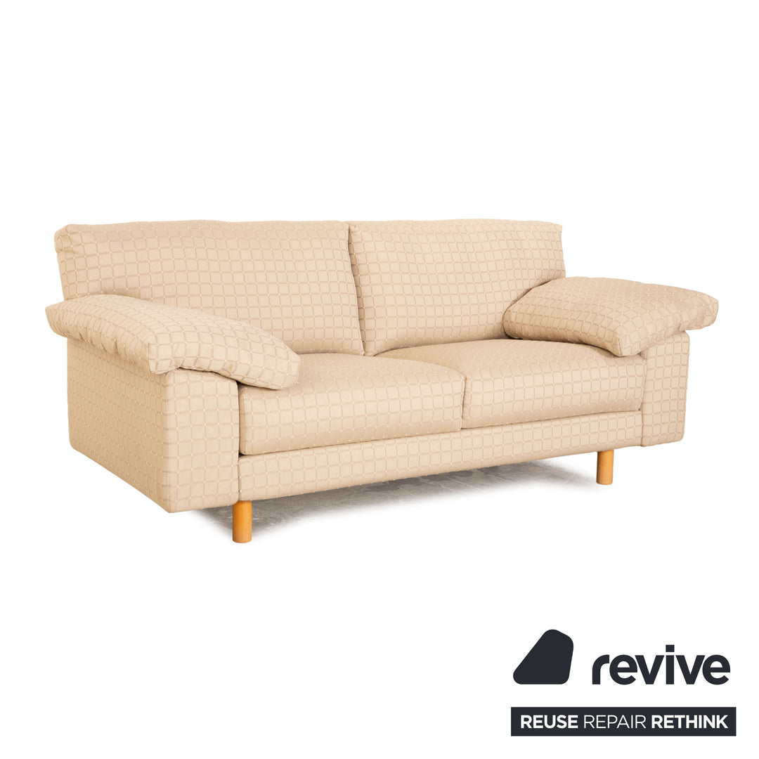 Brühl Stoff Zweisitzer Creme Sofa Couch