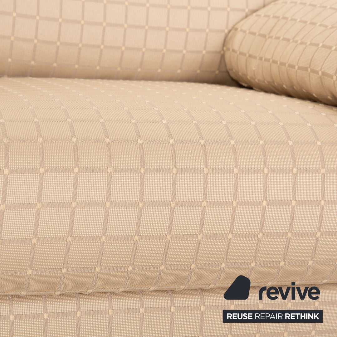 Brühl Stoff Zweisitzer Creme Sofa Couch