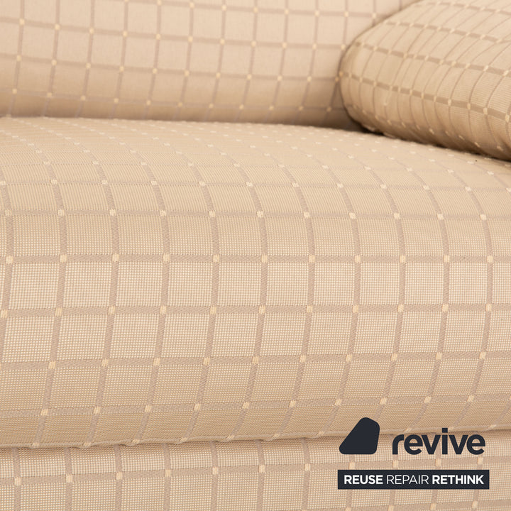 Brühl Stoff Zweisitzer Creme Sofa Couch