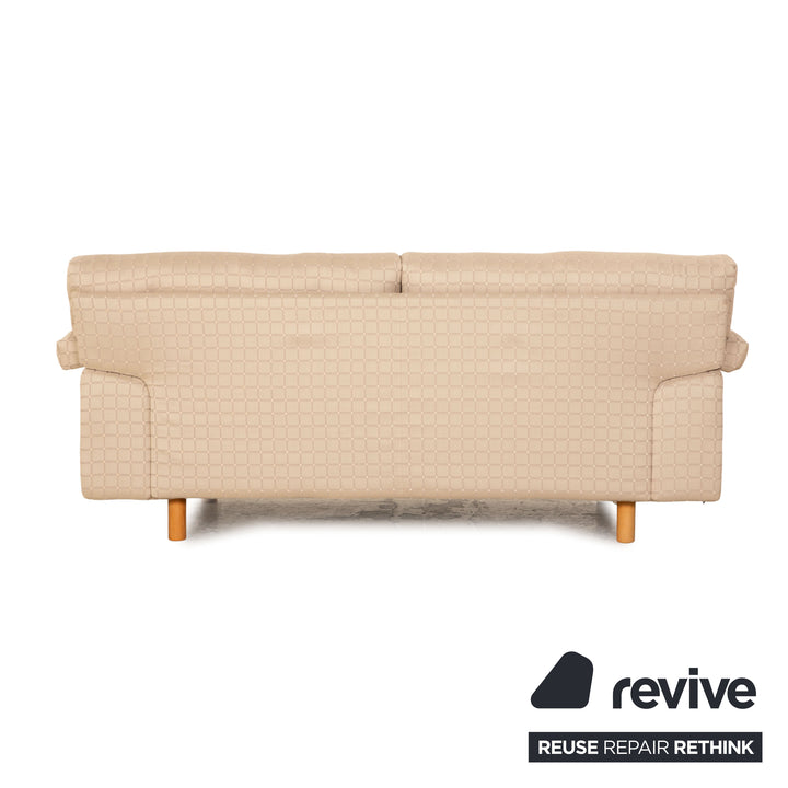 Brühl Stoff Zweisitzer Creme Sofa Couch