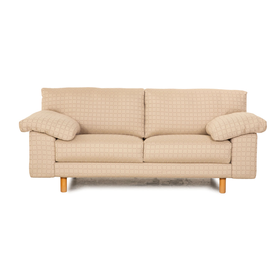 Brühl Stoff Zweisitzer Creme Sofa Couch