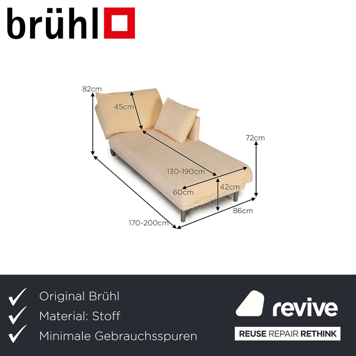 Brühl Tam Stoff Liege Creme Funktion