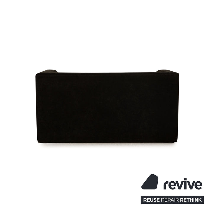 Brühl Visavis Alcantara Stoff Sofa Schwarz Zweisitzer Couch