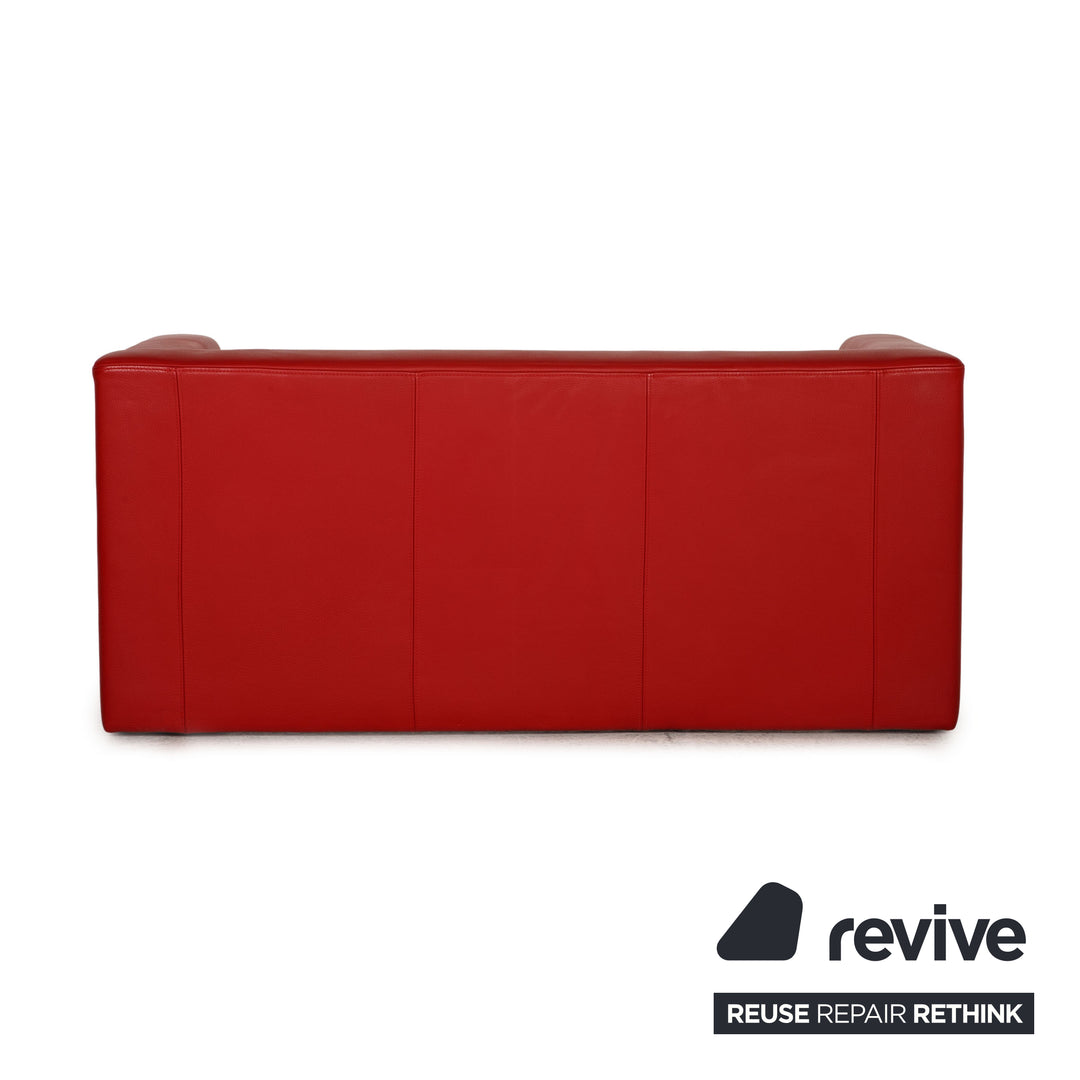 Brühl Visavis leather sofa red two-seater couch