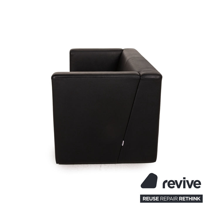 Brühl Visavis Leder Sofa Schwarz Zweisitzer Couch