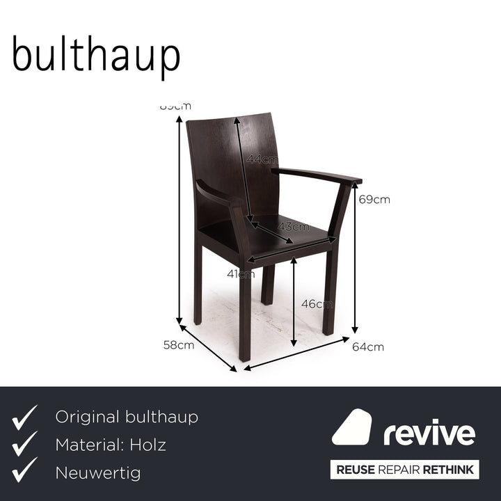 bulthaup nemus wooden chair brown dark brown