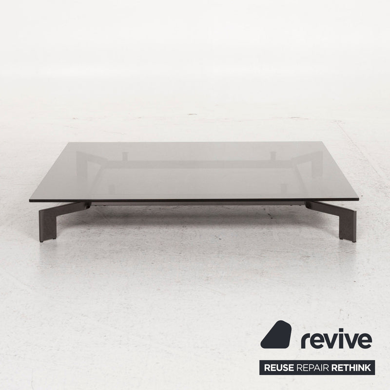 Busnelli Glas Couchtisch Anthrazit Tisch 