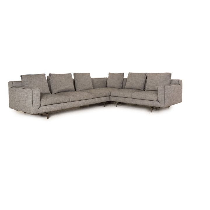 Busnelli Taylor Stoff Ecksofa Grau Recamiere Rechts Sofa Couch