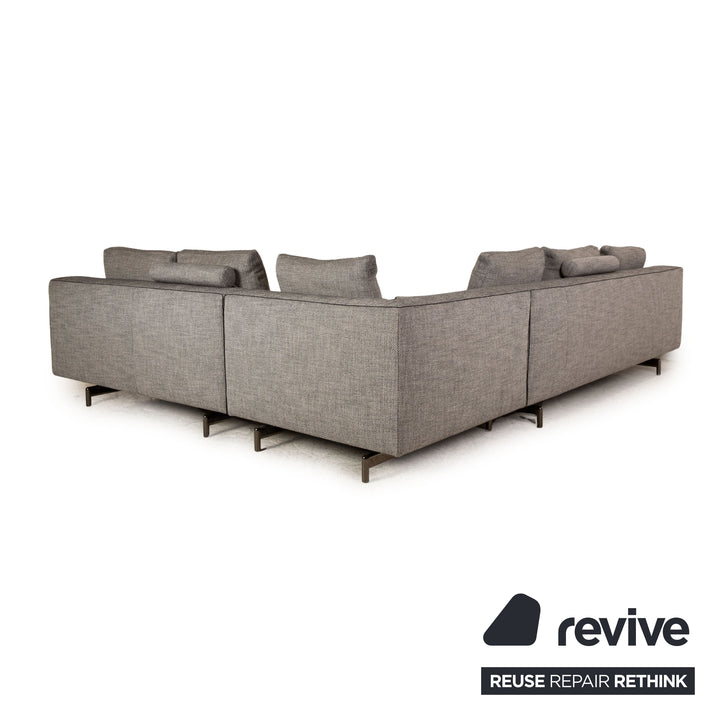 Busnelli Taylor Stoff Ecksofa Grau Recamiere Rechts Sofa Couch