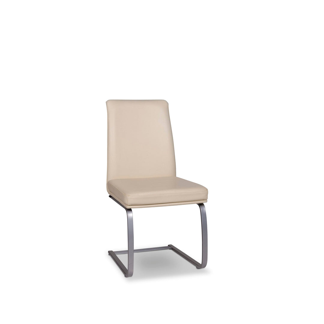 Venjakob Leather Armchair Cream Chair #9678