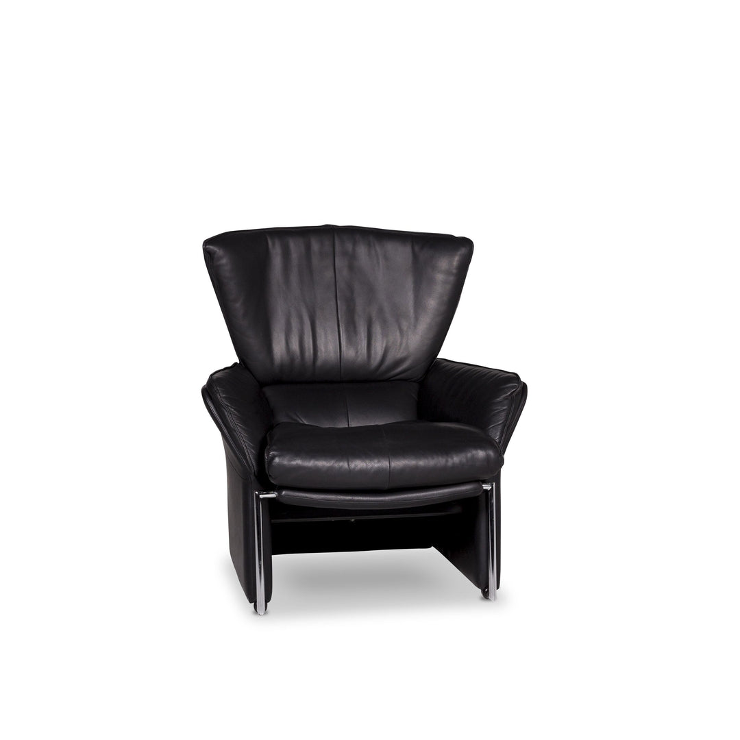 FSM Sessel Unus Schwarz Leder