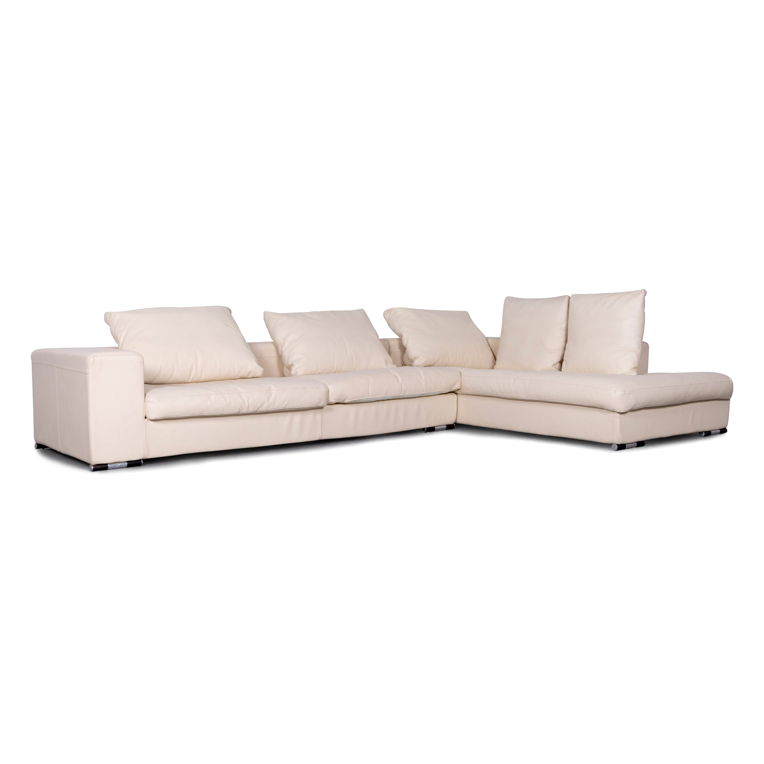 Who's Perfect Ecksofa Beige Leder 2. Hand Revive.de