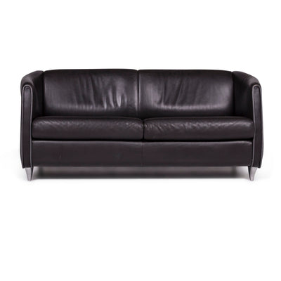 de Sede Leder Sofa Schwarz Zweisitzer Couch #9140
