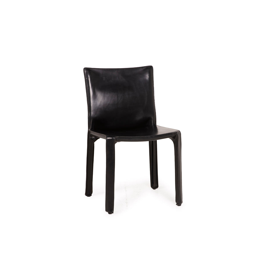 Cassina Cab 412 Leather Chair Black Dining Room