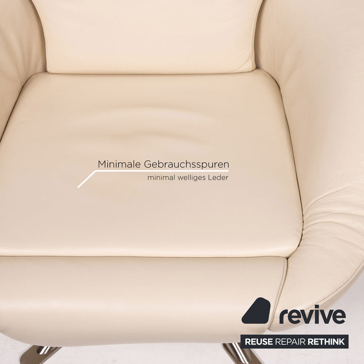 Cassina Dodo leather armchair cream relaxation function function relaxation armchair Toshiyuki Kita #15242