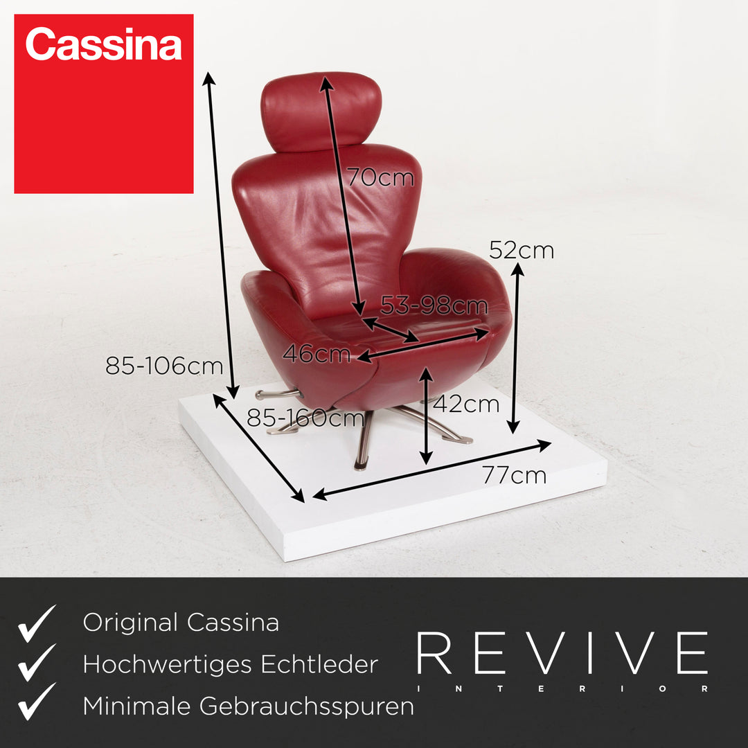 Cassina Dodo leather armchair relaxation function #13104