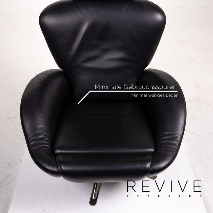 Cassina Dodo Leather Armchair Black Relax Function Function Relax Armchair #14761