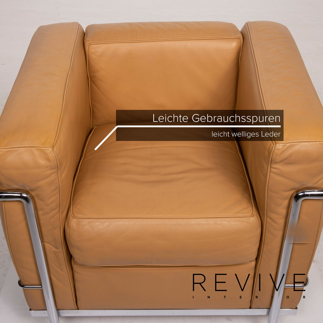 Cassina Le Corbusier LC 2 Leather Armchair Cognac #15413