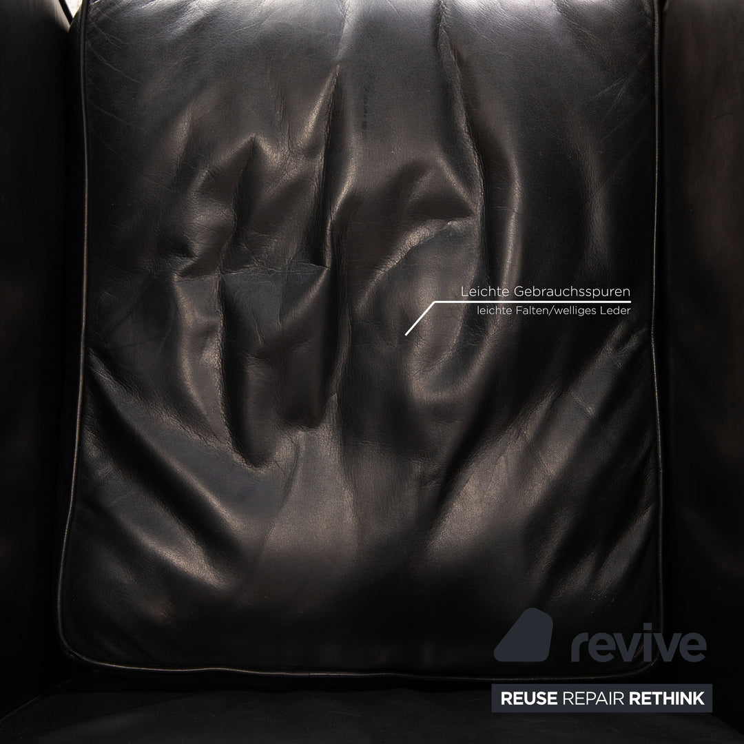 Cassina Le Corbusier LC 2 Leather Armchair Set Black
