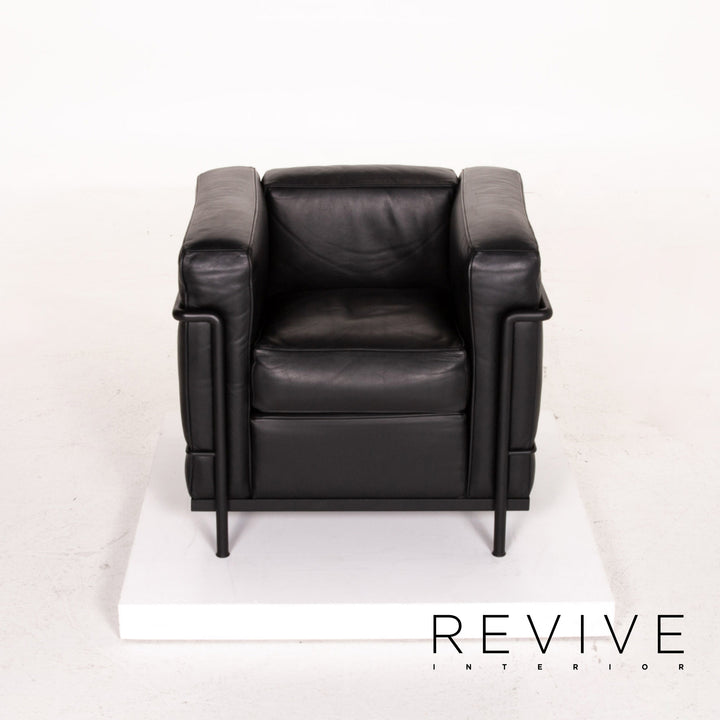 Cassina Le Corbusier LC 2 Leather Armchair Black #14440