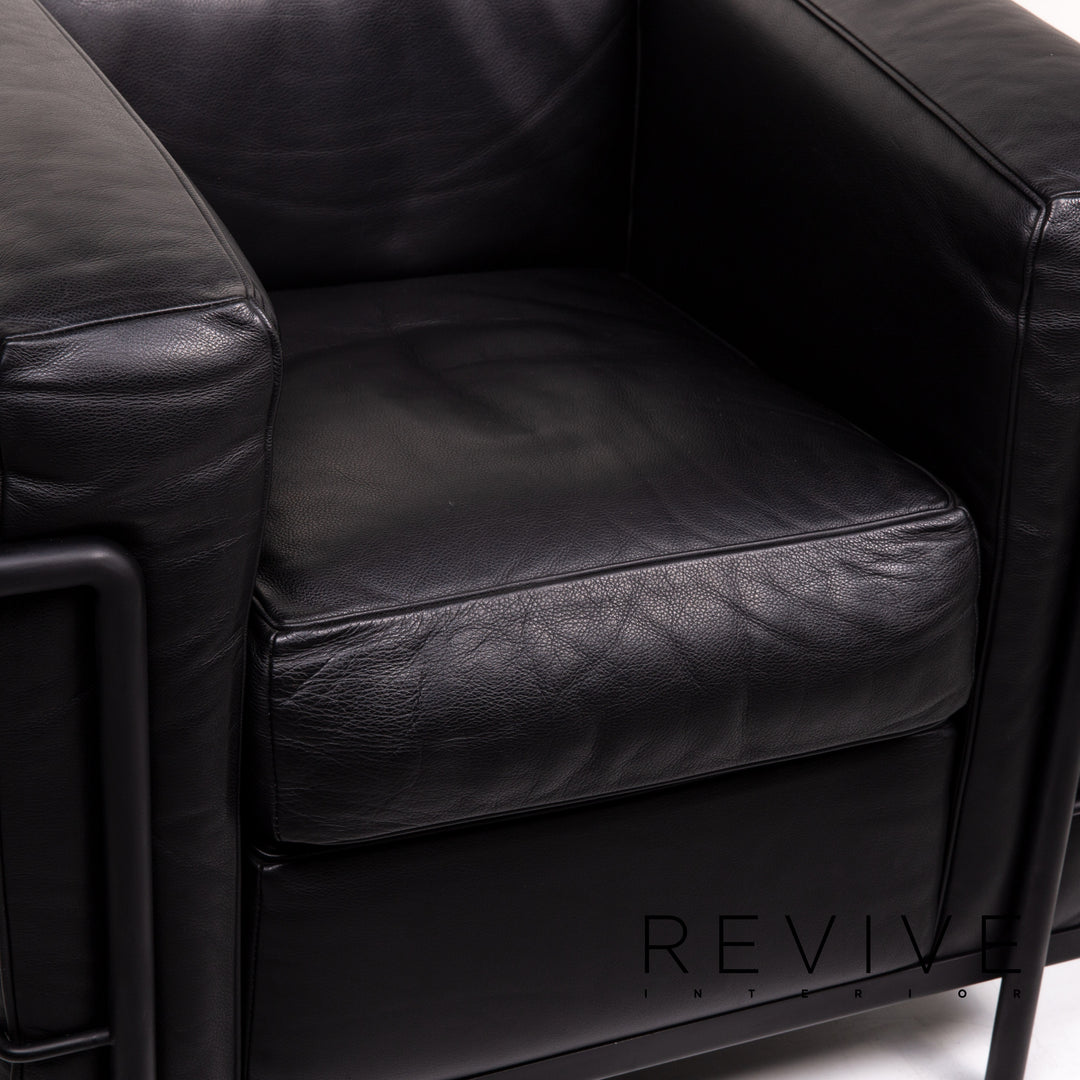 Cassina Le Corbusier LC 2 Leather Armchair Black #14932