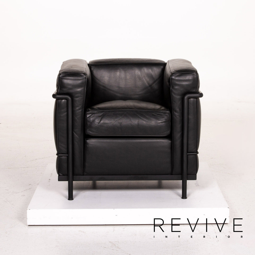 Cassina Le Corbusier LC 2 Leather Armchair Black #14932