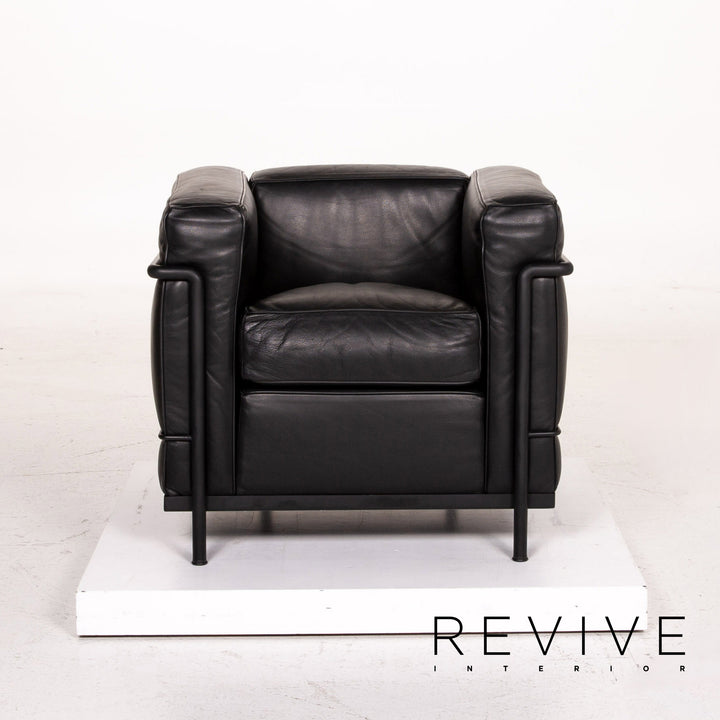 Cassina Le Corbusier LC 2 Leather Armchair Black #14932