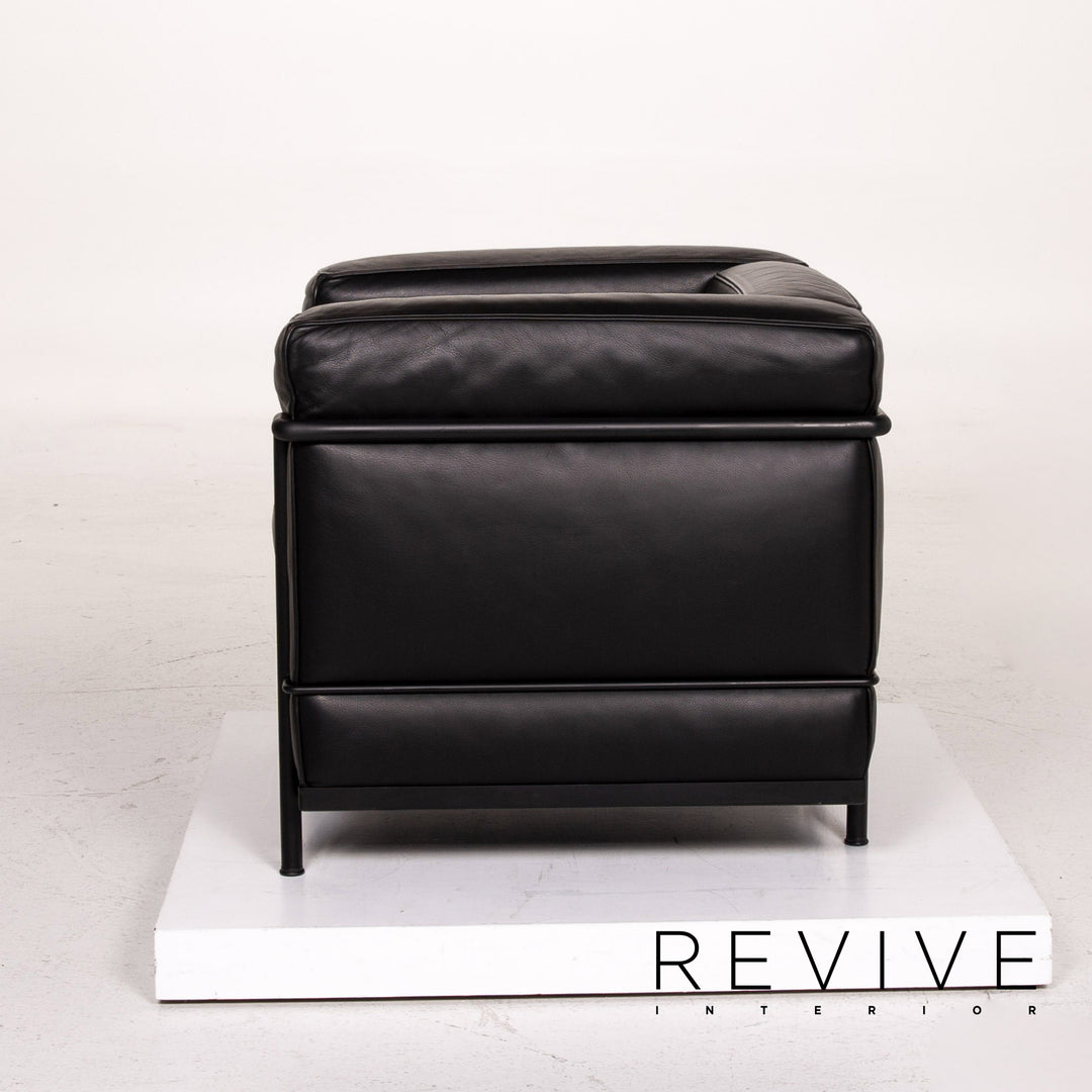 Cassina Le Corbusier LC 2 Leder Sessel Schwarz #14932