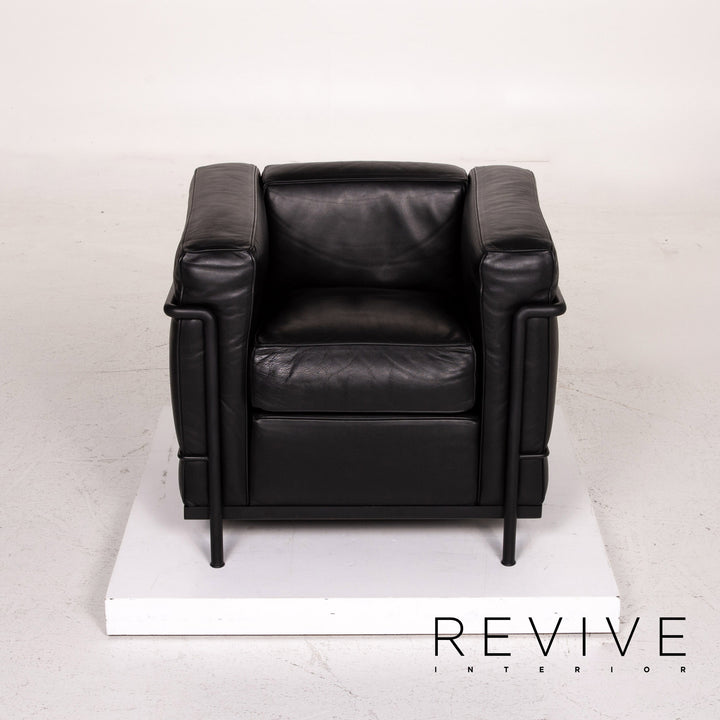 Cassina Le Corbusier LC 2 Leather Armchair Black #14932