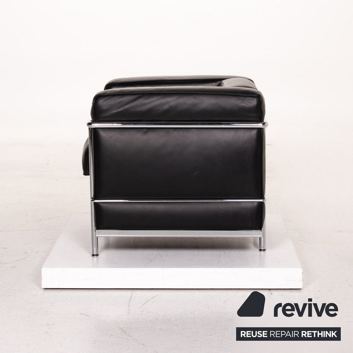 Cassina Le Corbusier LC 2 Leather Armchair Black #15131