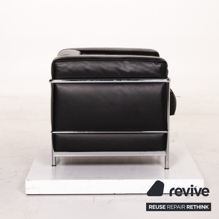 Cassina Le Corbusier LC 2 Leather Armchair Black #15131