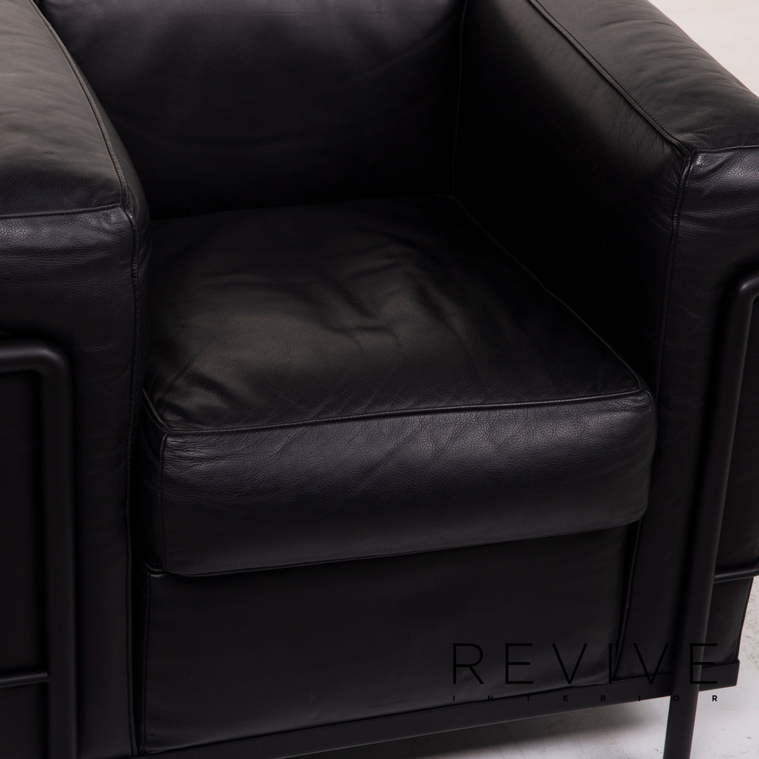 Cassina Le Corbusier LC 2 Leather Armchair Black #15447