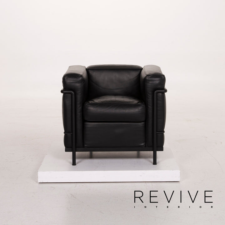 Cassina Le Corbusier LC 2 Leather Armchair Black #15447
