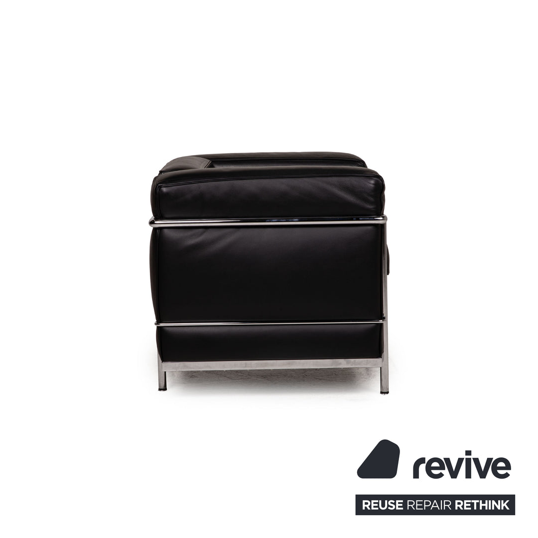 Cassina Le Corbusier LC 2 Leder Sessel Schwarz