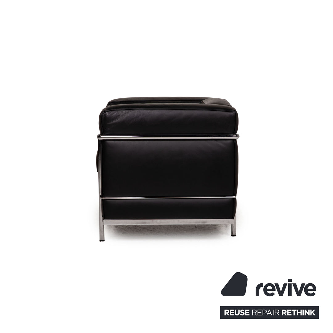 Cassina Le Corbusier LC 2 Leder Sessel Schwarz