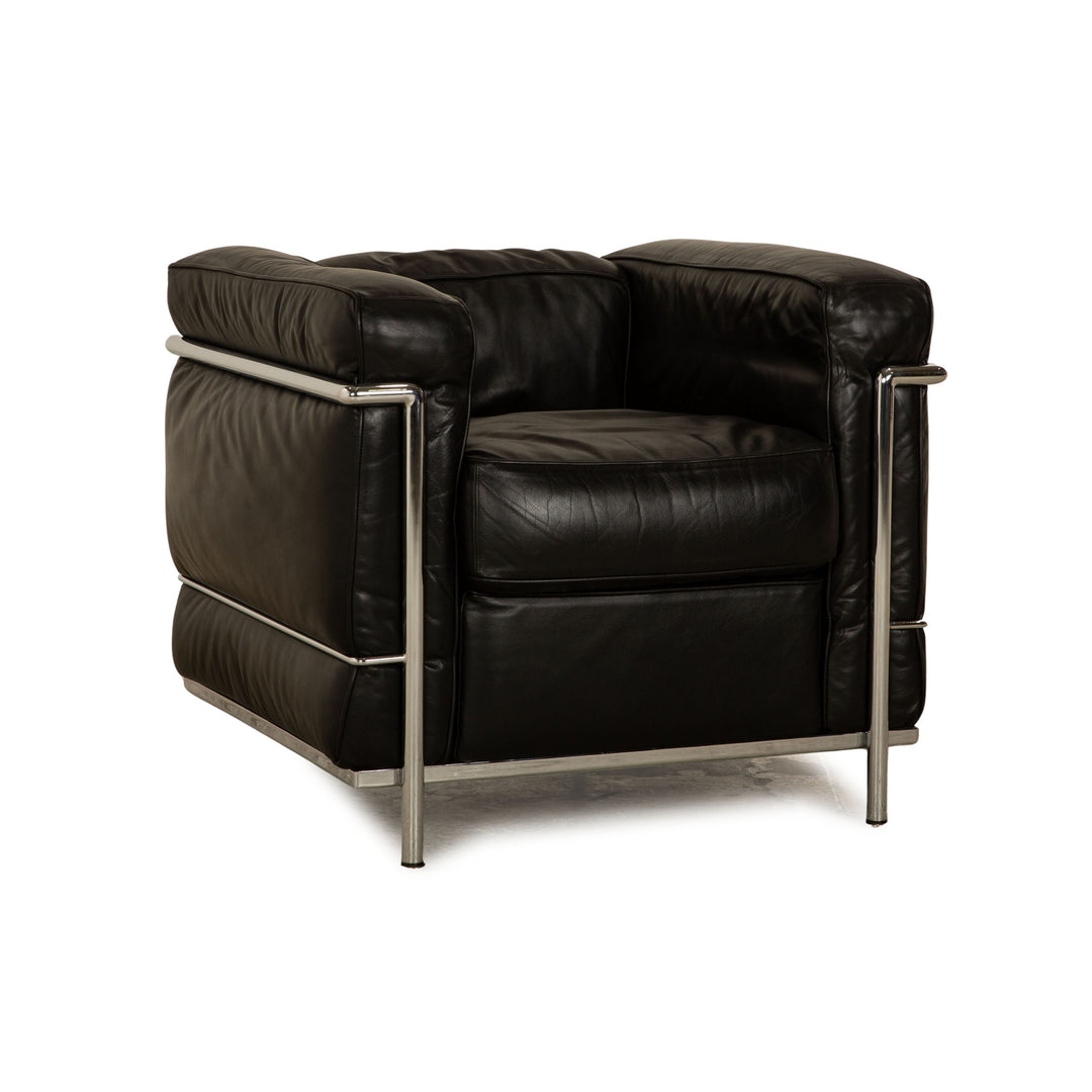 Cassina Le Corbusier LC 2 Leder Sessel Schwarz Bauhaus