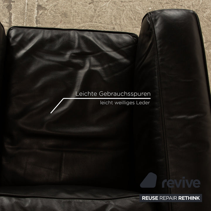 Cassina Le Corbusier LC 2 Leder Sessel Schwarz Bauhaus