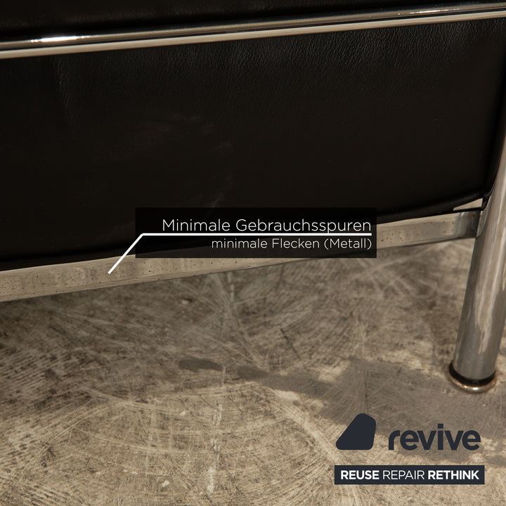 Cassina Le Corbusier LC 2 Leder Sessel Schwarz Bauhaus