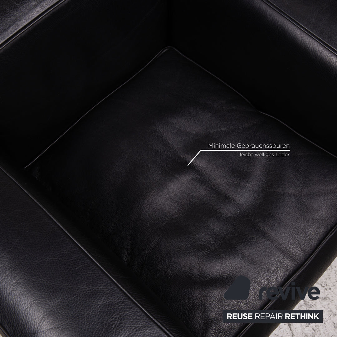 Cassina Le Corbusier LC 2 Leder Sessel Schwarz