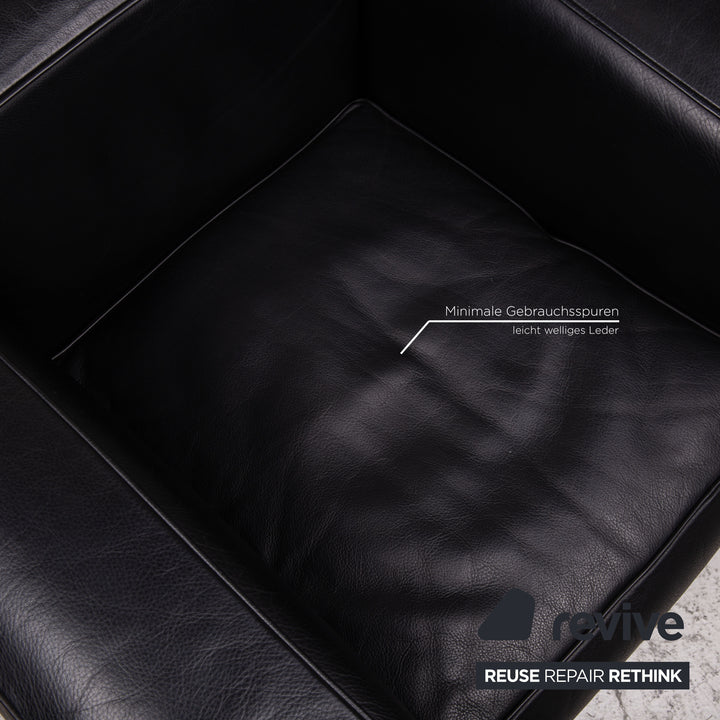 Cassina Le Corbusier LC 2 Leder Sessel Schwarz