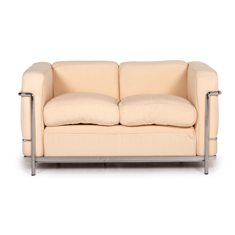 Cassina Le Corbusier LC 2 fabric sofa two seater couch