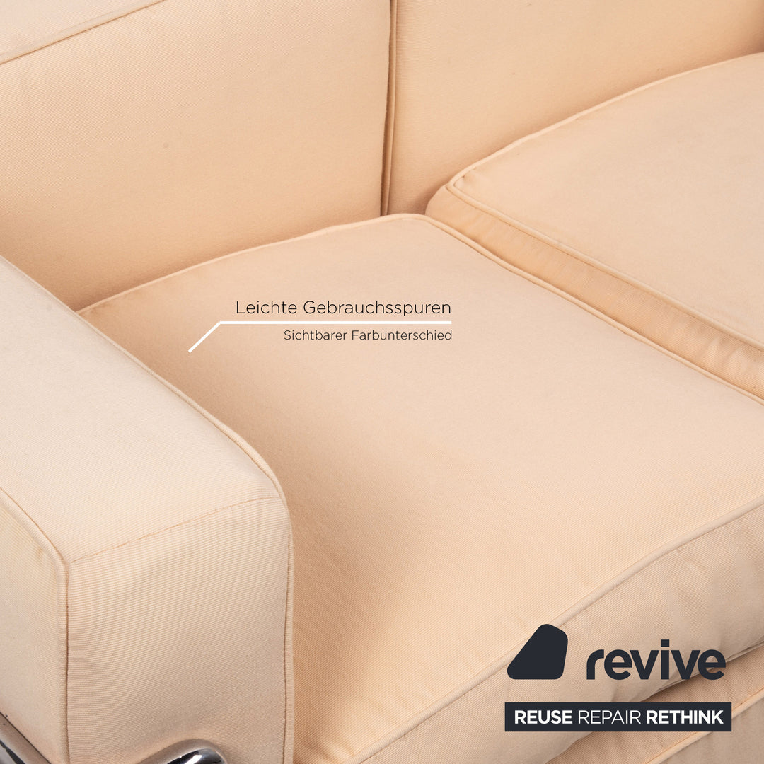 Cassina Le Corbusier LC 2 Stoff Sofa Zweisitzer Couch