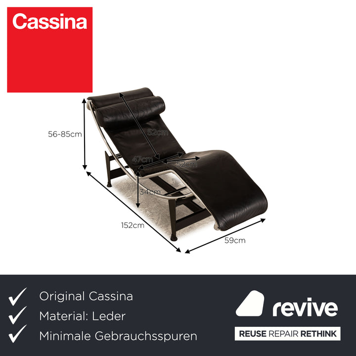 Cassina Le Corbusier LC 4 Leder Liege Schwarz Funktion