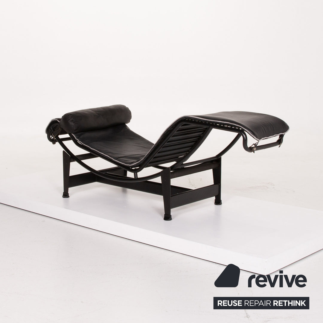 Cassina Le Corbusier LC 4 leather lounger black relax function relax lounger function #13773