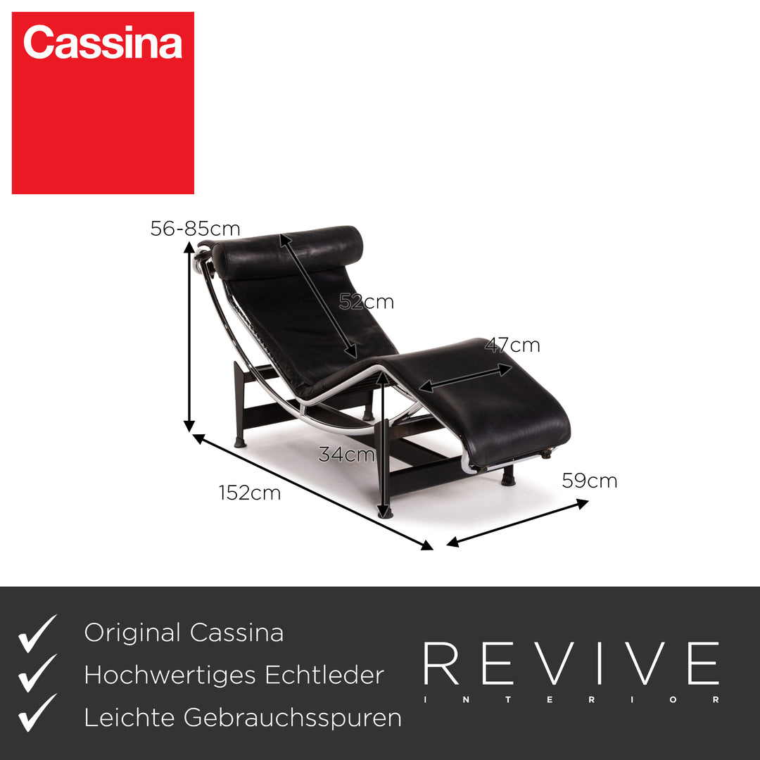 Cassina Le Corbusier LC 4 Leder Liege Schwarz Relaxfunktion Relaxliege Funktion